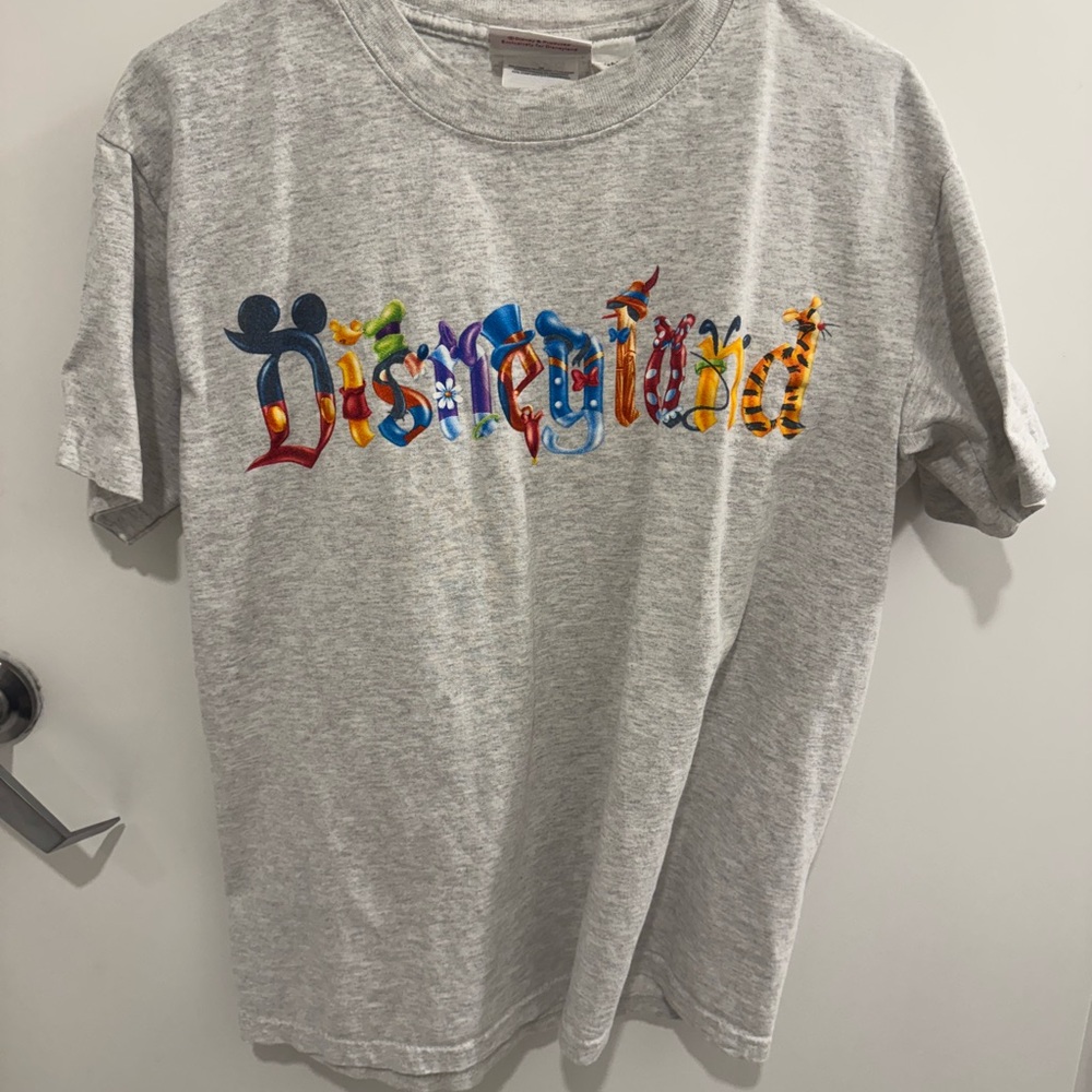 Disney Gray T-Shirt with Multicolor Logo